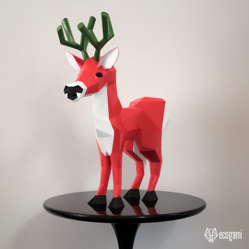 Rudolph, the reindeer papercraft