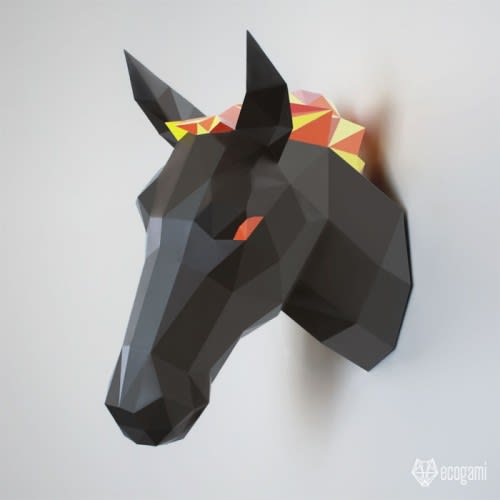 Horse trophy papercraft